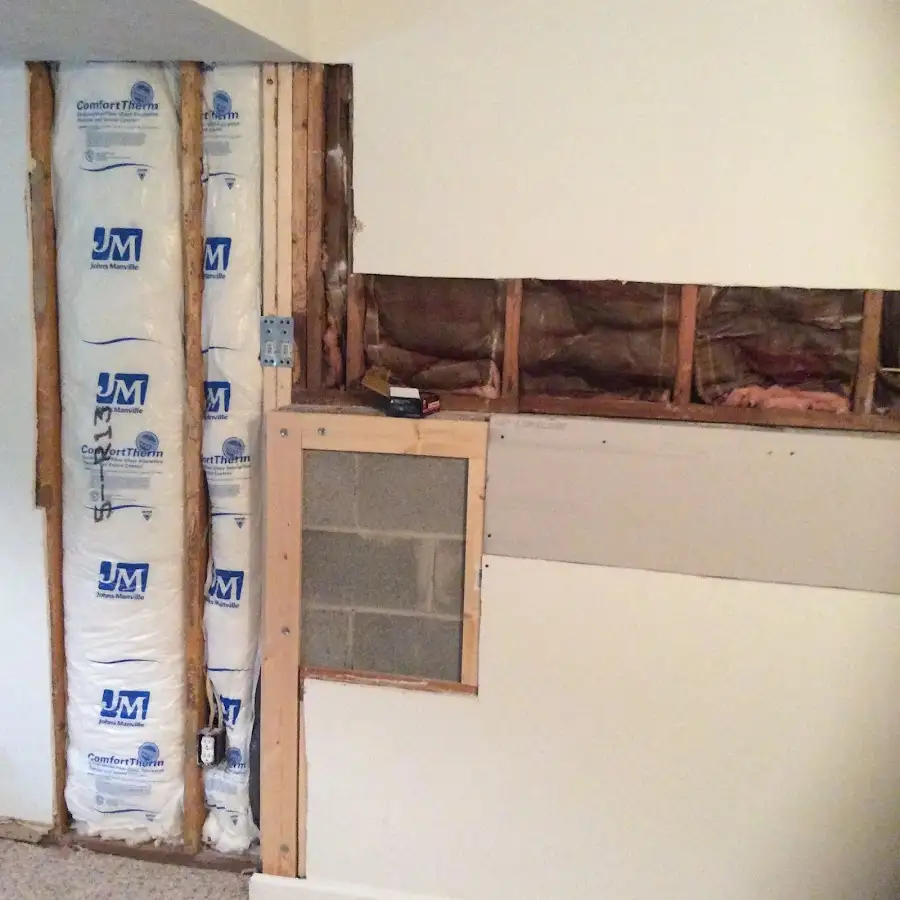 Wall insulation replacement during Contents Cleaning & Restoration in St. Martinville